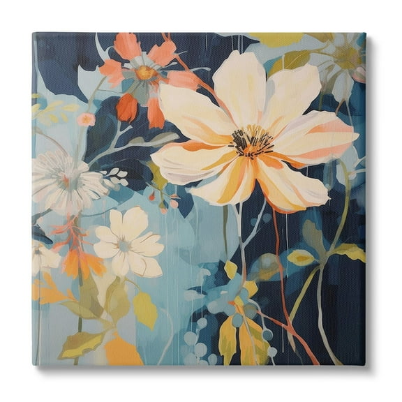Stupell Industries Varied Flowers Pattern Botanical & Floral Painting Gallery Wrapped Canvas Art Print Wall Art, 17 x 17