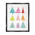 thumbnail image 1 of Stupell Industries Varied Fun Christmas Trees Holiday Painting Black Floater Framed Art Print Wall Art, 1 of 6