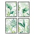 thumbnail image 1 of Stupell Industries Varied Green Tropical Plant Leaves Botanical & Floral Painting Black Framed Art Print Wall Art, Set of 4, 1 of 8