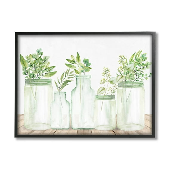 Stupell Industries Varied Herb Plant Arrangement Mixed Country Blooms Graphic Art Black Framed Art Print Wall Art, Design by Kim Allen