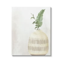 Stupell Industries Varied Herb Plant Sprigs Natural Patterned Vase Painting Gallery Wrapped Canvas Print Wall Art, Design by Kim Allen