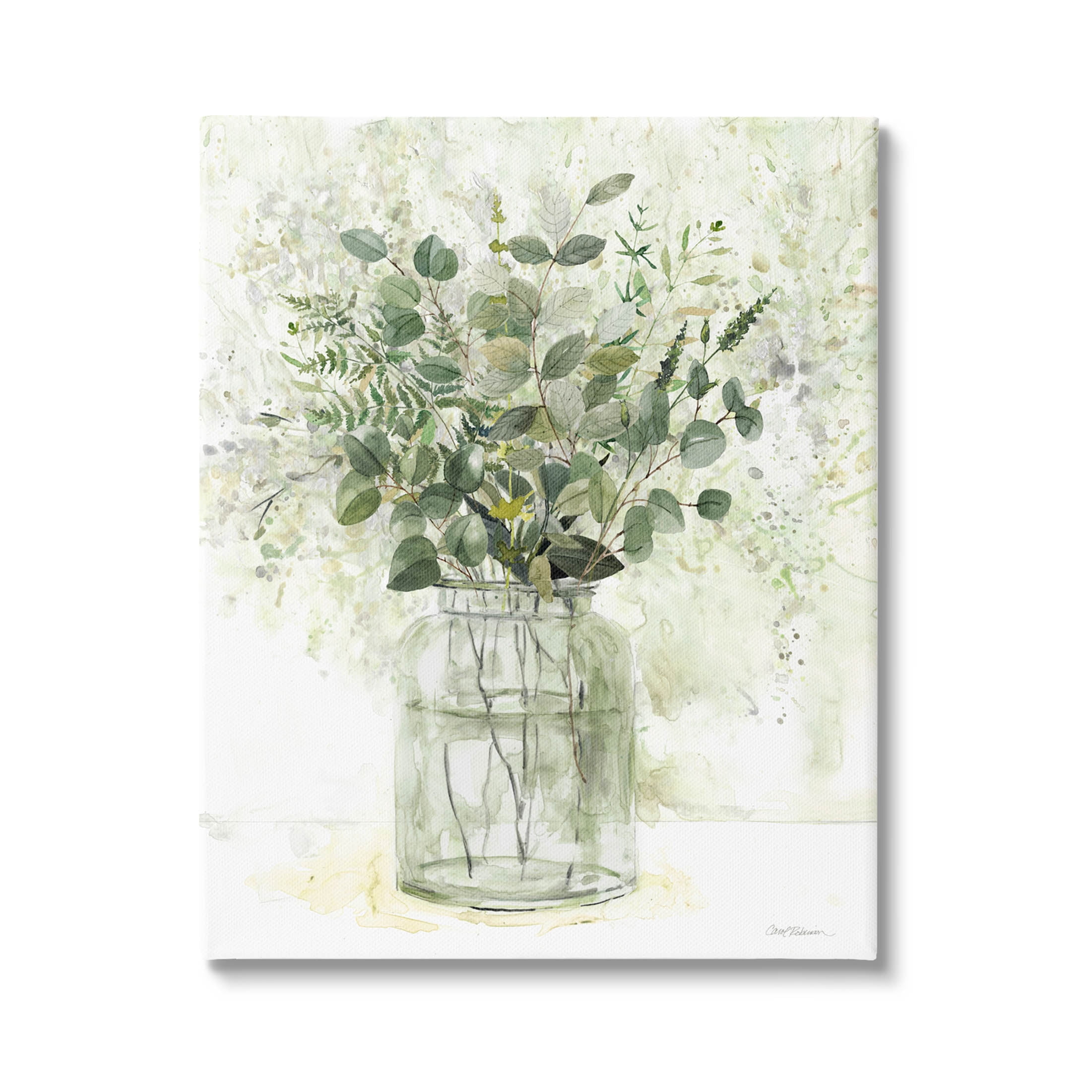 Stupell Industries Varied Herbal Botanical Arrangement Painting Gallery Wrapped Canvas Print Wall Art, Design by Carol Robinson