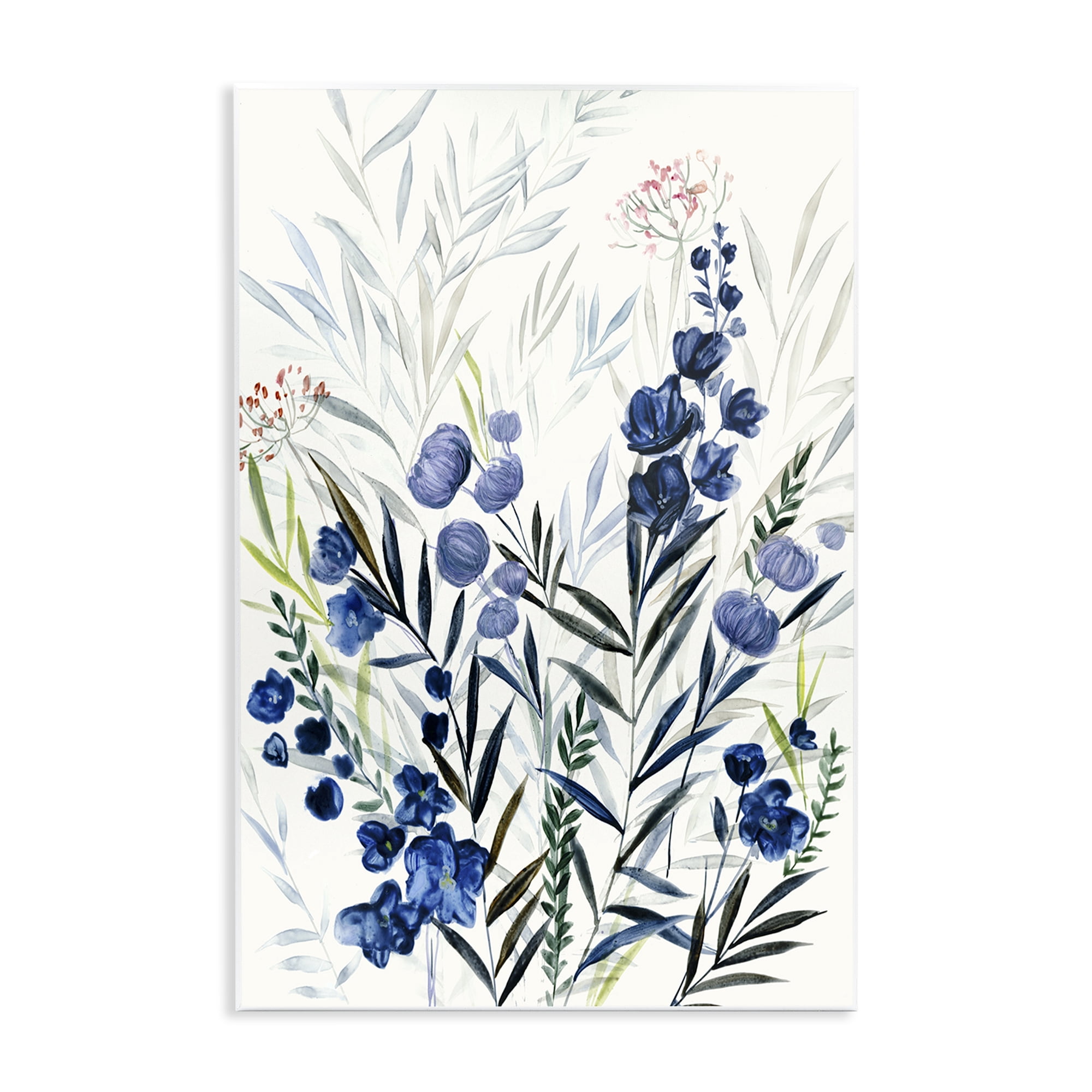 Stupell Industries Varied Indigo Herbs Plants & Flowers Painting Unframed Art Print Wall Art, 13 x 19