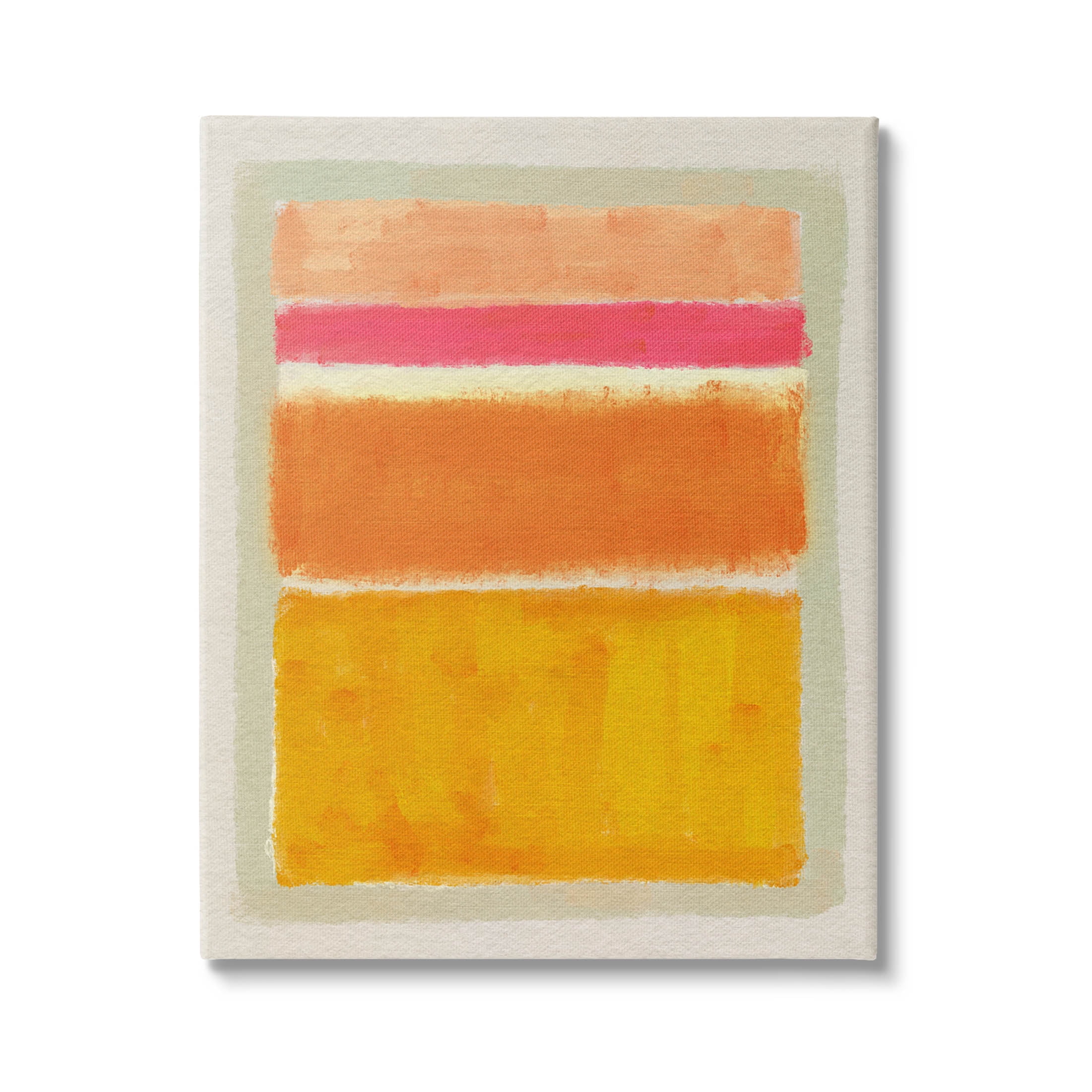 Stupell Industries Varied Orange Stripes Arrangement Painting Gallery Wrapped Canvas Print Wall Art, Design by Victoria Barnes