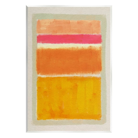 Stupell Industries Varied Orange Stripes Arrangement Painting Unframed Art Print Wall Art, Design by Victoria Barnes
