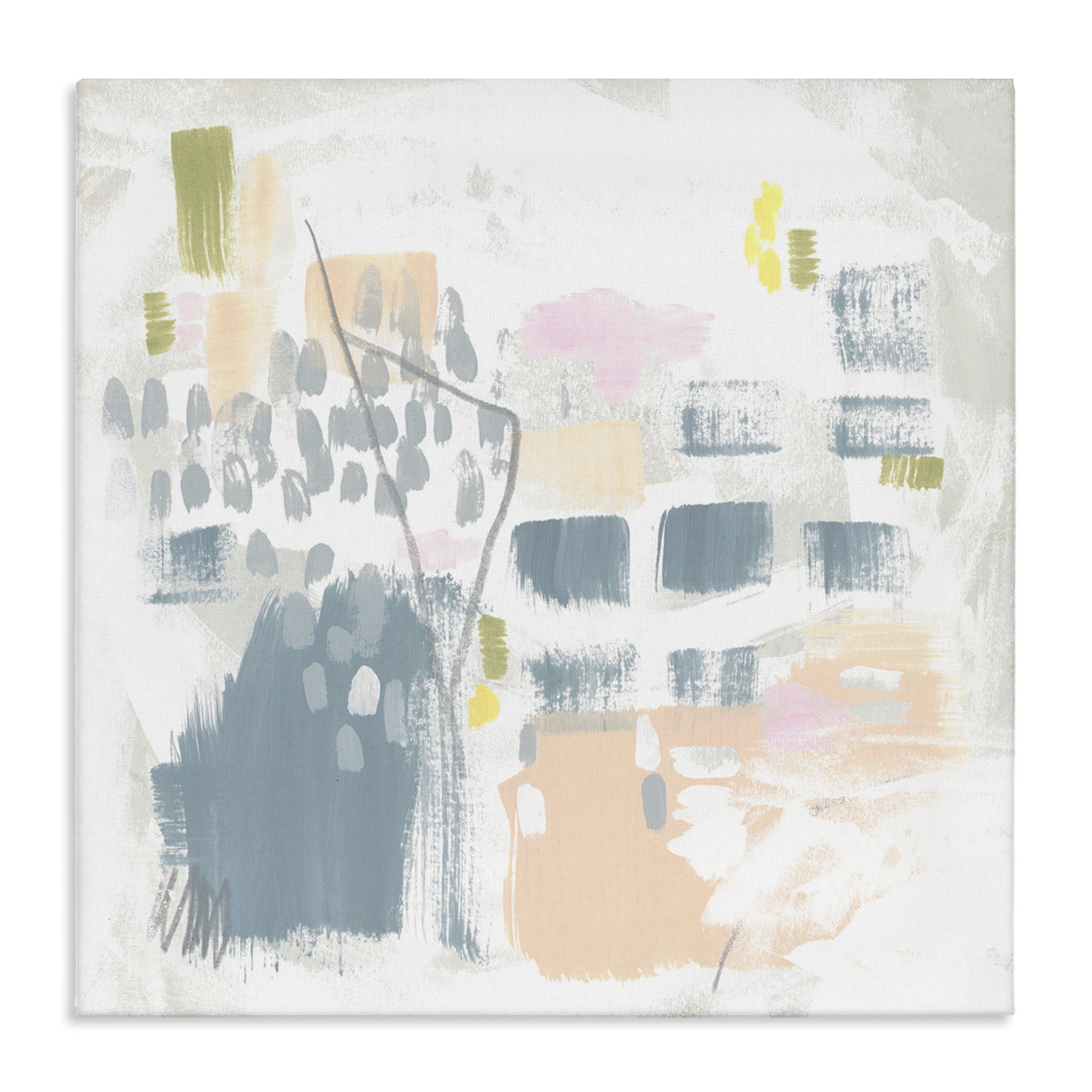 Stupell Industries Varied Pastel Patterns Abstract Painting Gallery Wrapped Canvas Art Print Wall Art, 36 x 36
