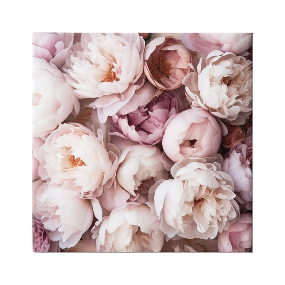 Stupell Industries Varied Peony Blooms Botanical & Floral Photography Gallery Wrapped Canvas Art Print Wall Art, 30 x 30