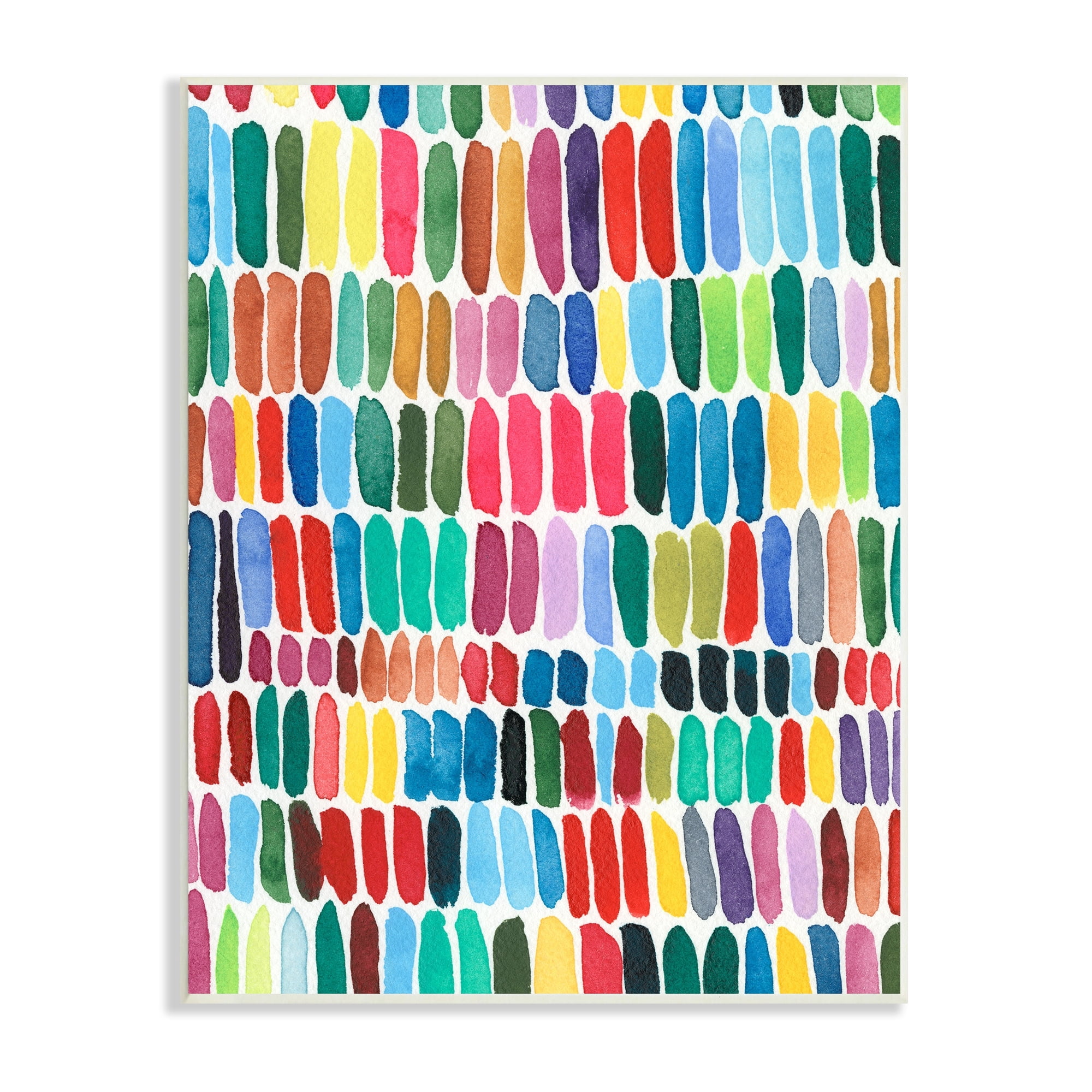 Stupell Industries Varied Rainbow Lines Abstract Pattern Watercolor Detail Painting Unframed Art Print Wall Art, Design by Regina Moore
