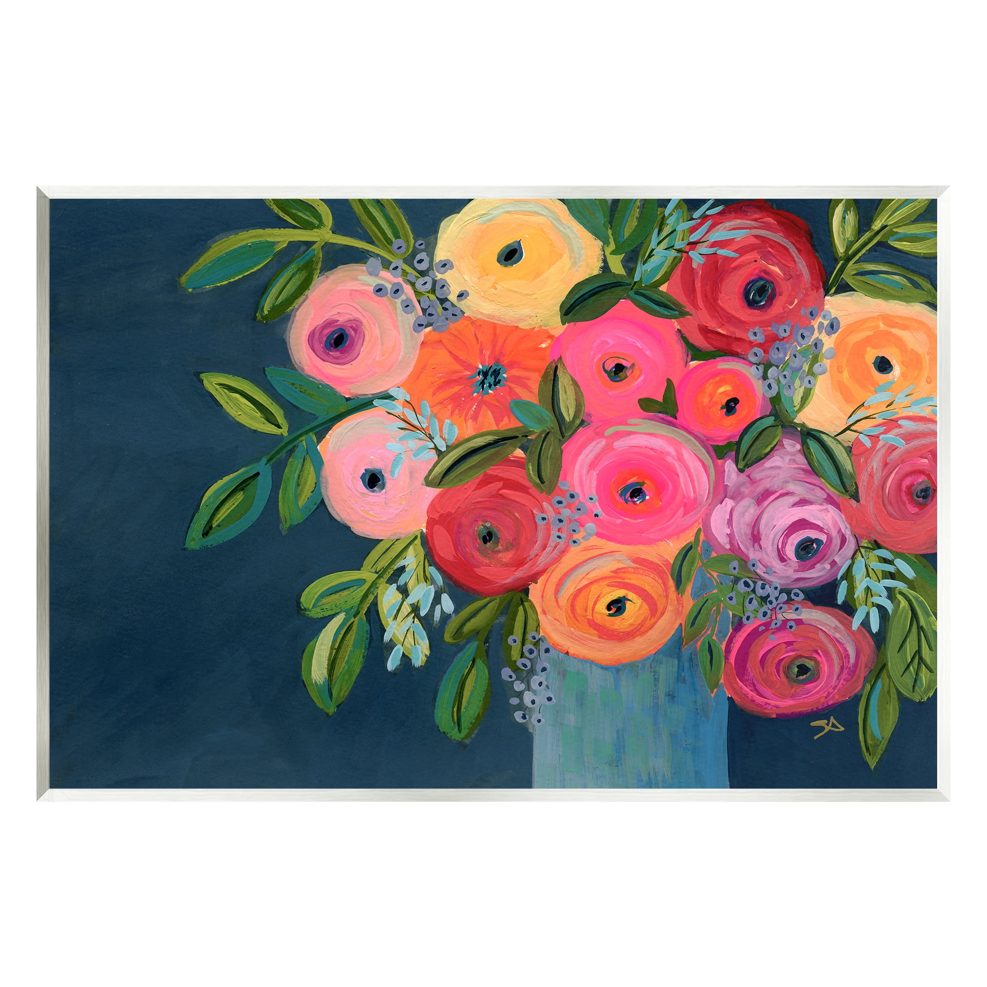 Stupell Industries Varied Roses Bouquet Painting Botanical & Floral Painting Unframed Art Print Wall Art