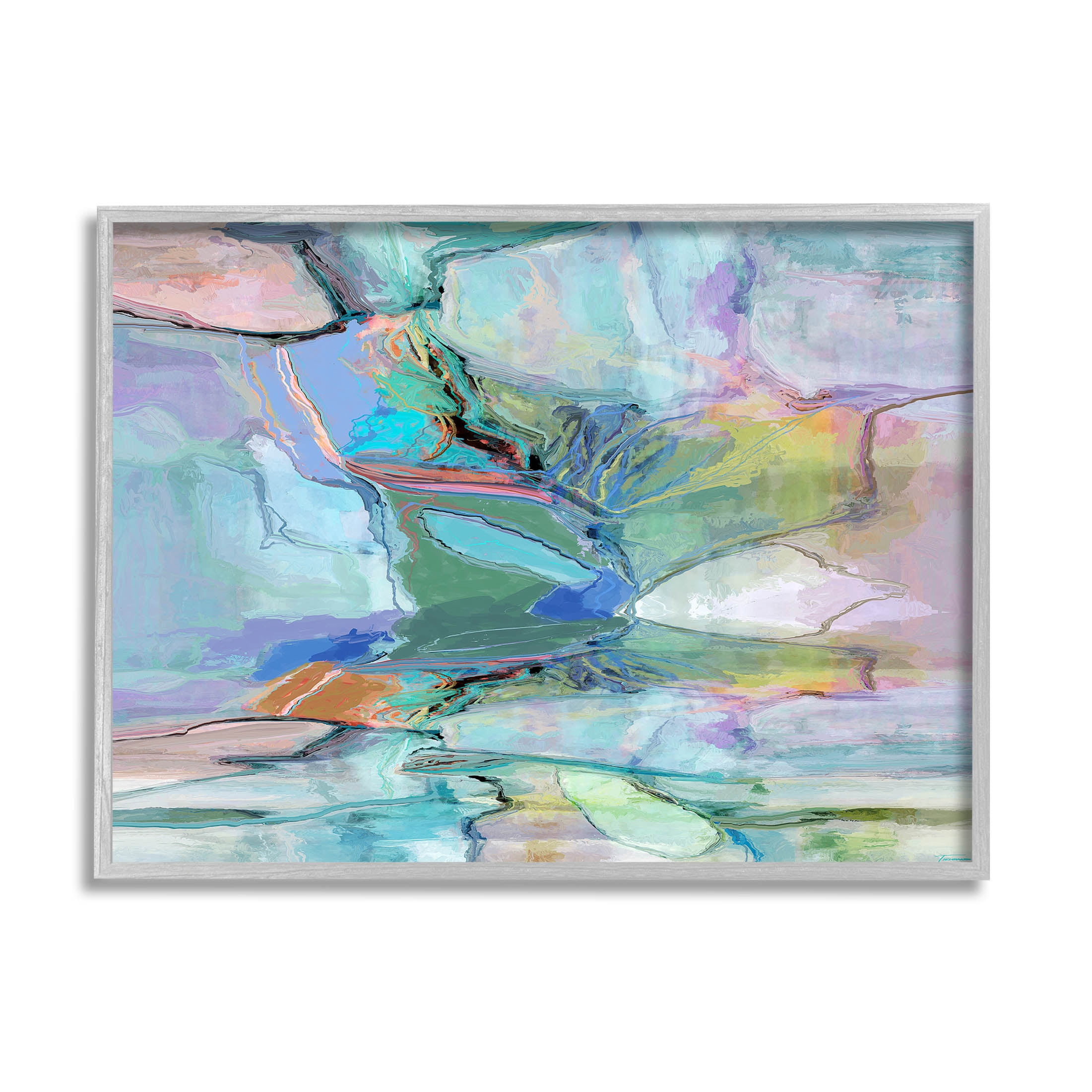 Stupell Industries Varied Round Modern Shapes Graphic Art Gray Framed Art Print Wall Art, Design by Michael Tienhaara