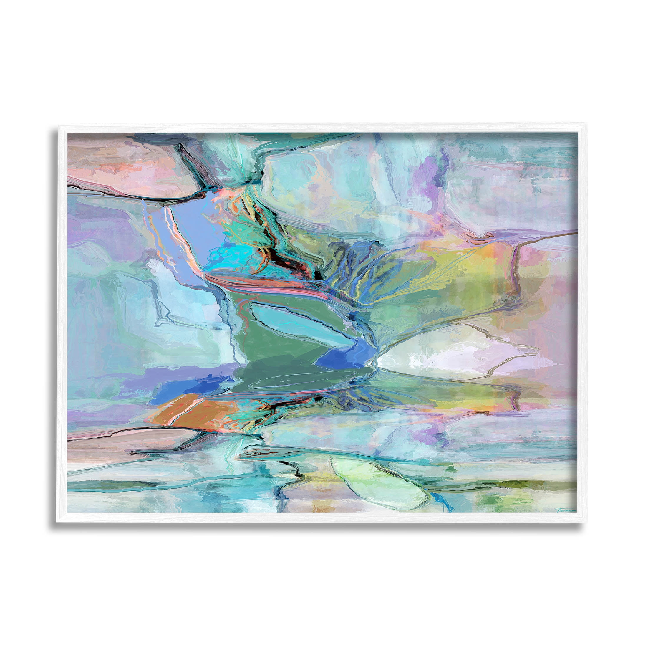 Stupell Industries Varied Round Modern Shapes Graphic Art White Framed Art Print Wall Art, Design by Michael Tienhaara
