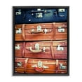 thumbnail image 1 of Stupell Industries Varied Stacked Suitcases Novelty Photography Black Floater Framed Art Print Wall Art, 17 x 21, 1 of 10
