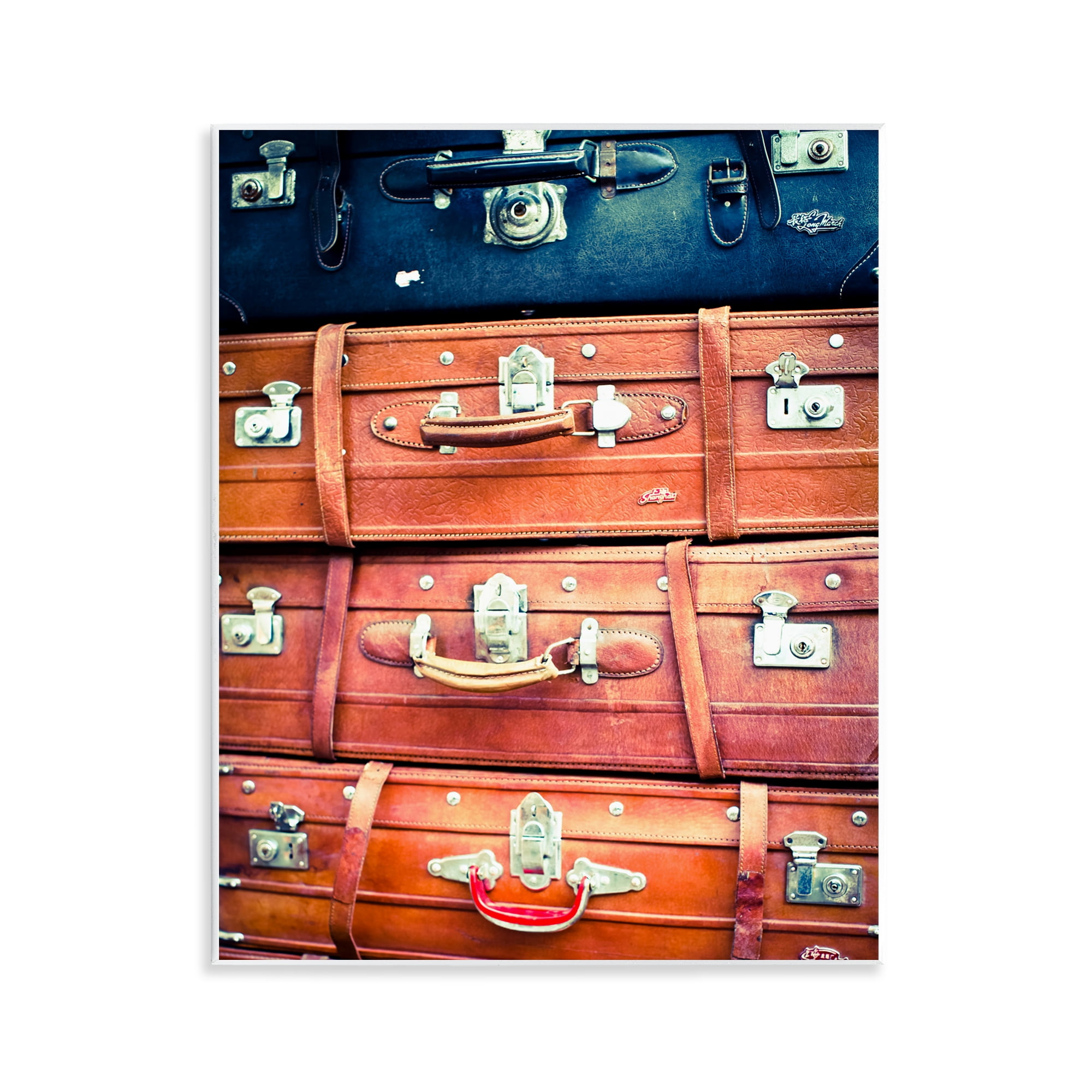 Stupell Industries Varied Stacked Suitcases Novelty Photography Unframed Art Print Wall Art, 11 x 14