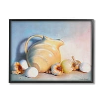 Stupell Industries Varied Vegetables Scattered Traditional Still Life Vase Painting Black Framed Art Print Wall Art, Design by Cecile Baird