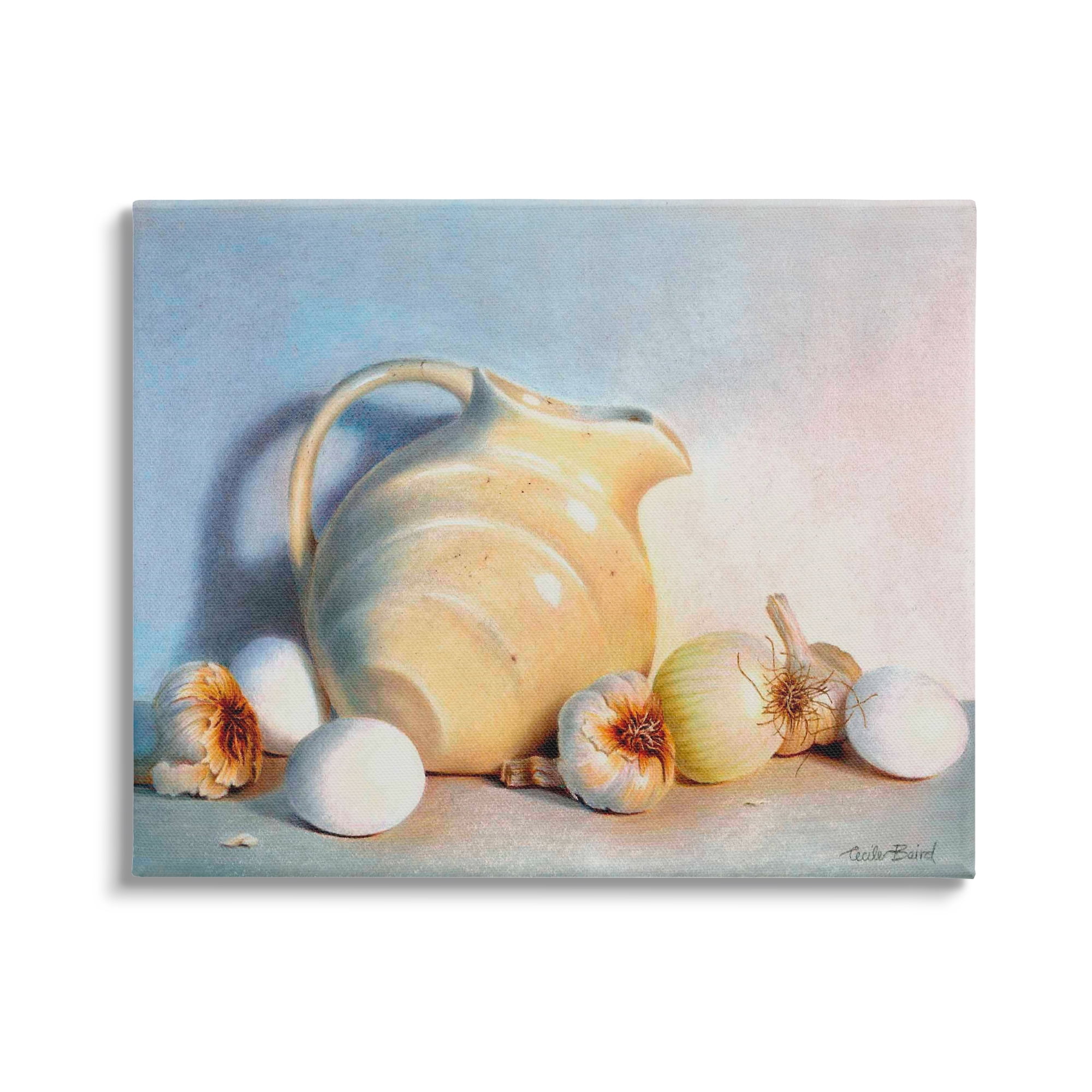 Stupell Industries Varied Vegetables Scattered Traditional Still Life Vase Painting Gallery Wrapped Canvas Print Wall Art, Design by Cecile Baird