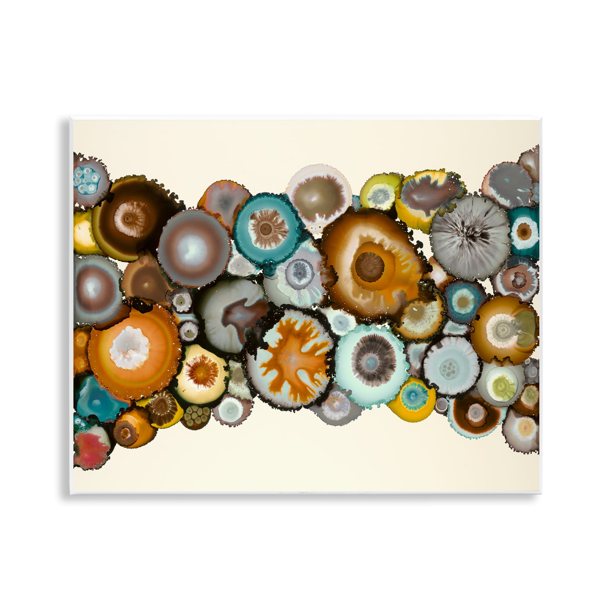 Stupell Industries Various Agate Clusters Abstract Painting Unframed Art Print Wall Art, 14 x 11