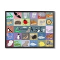 thumbnail image 1 of Stupell Industries Various Animal Alphabet Learning Graphic Art Black Framed Art Print Wall Art, Design by Carla Daly, 1 of 7