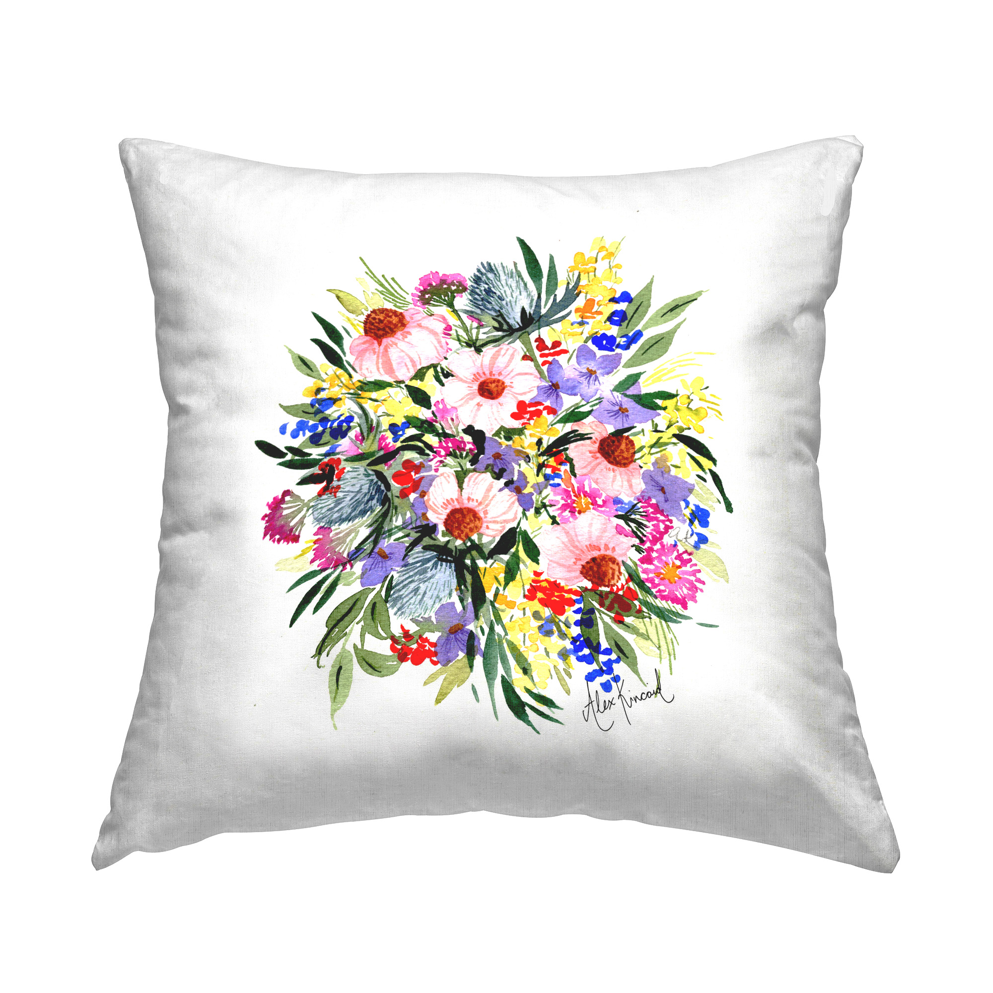 Stupell Industries Various Bright Flowers Decorative Printed Throw Pillow Design by Alexandria Gilbert Kincaid