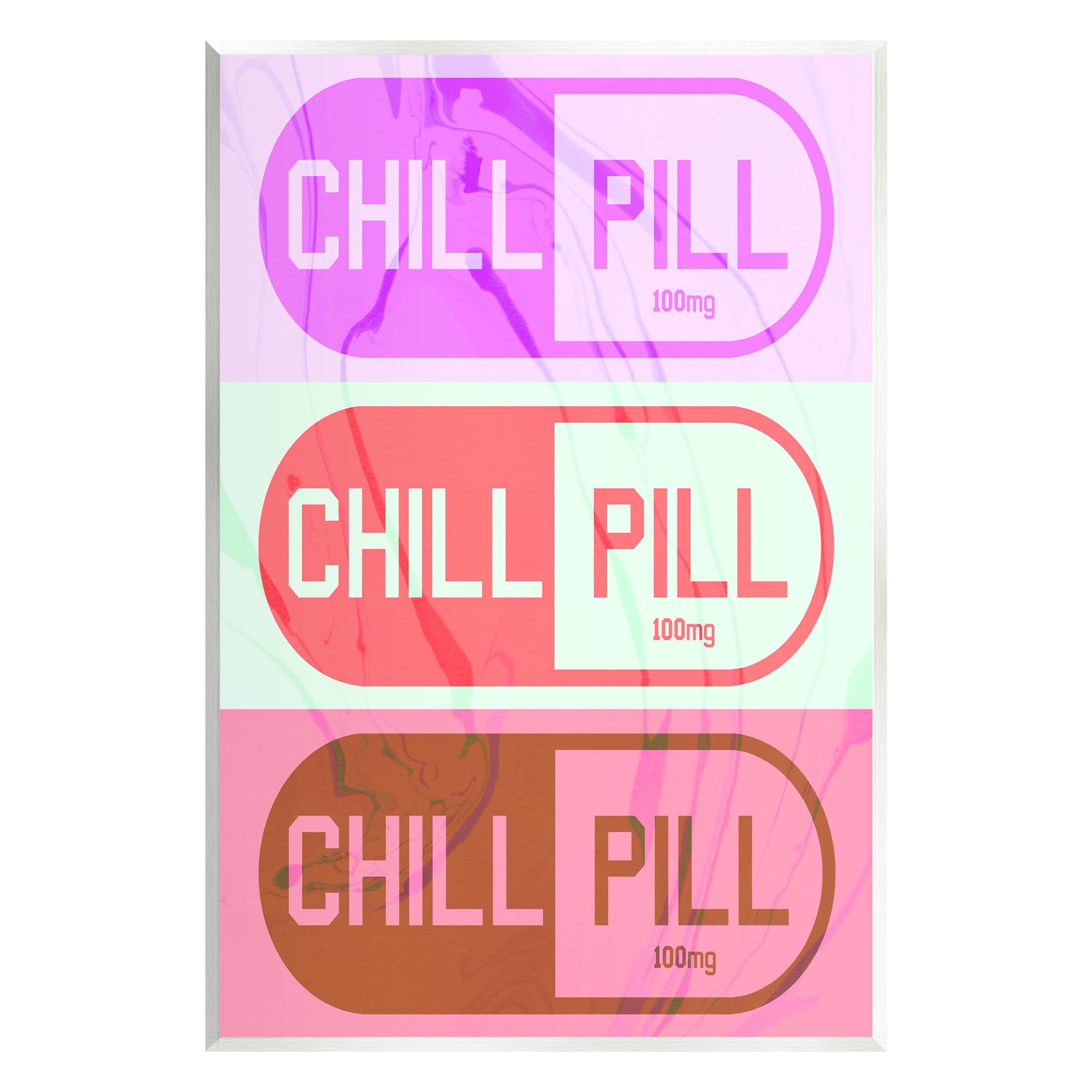 Stupell Industries Various Chill Pill Shapes Graphic Art Unframed Art Print Wall Art, Design by Daphne Polselli