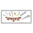thumbnail image 1 of Stupell Industries Various Construction Tools Educational Diagram Illustration Graphic Art Gray Framed Art Print Wall Art, Design by Dishique, 1 of 5