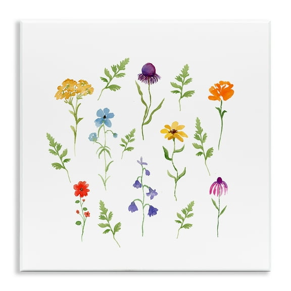 Stupell Industries Various Cottage Herbs Plants & Flowers Painting Unframed Art Print Wall Art, 12 x 12