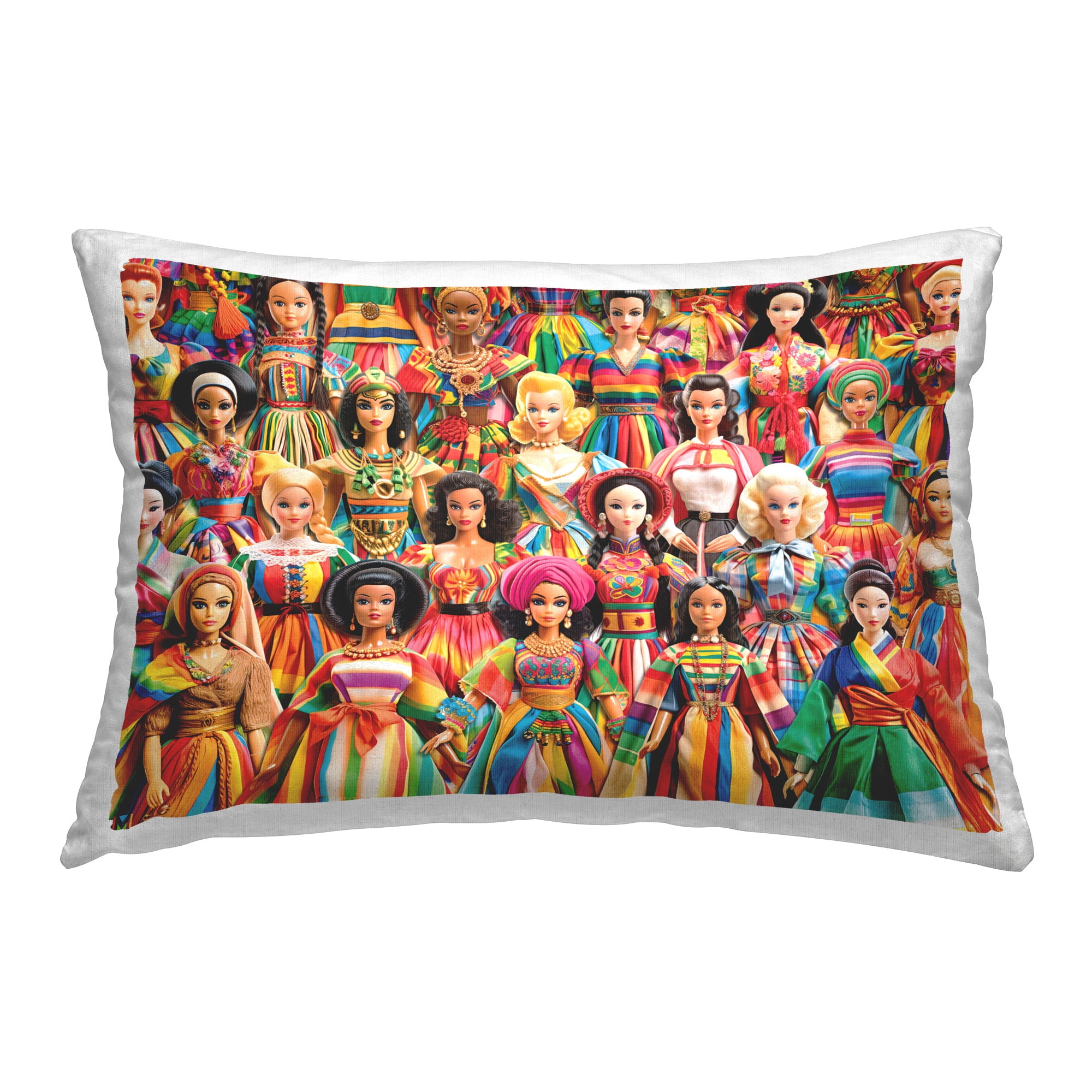 Stupell Industries Various Cultural Dolls Decorative Printed Throw Pillow Design by Michael David Ward