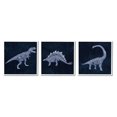 thumbnail image 1 of Stupell Industries Various Dinosaur Skeletons Animals & Insects Painting White Framed Art Print Wall Art, 17 x 17, 1 of 10