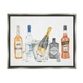 thumbnail image 1 of Stupell Industries Various Drink Liquor Bottles Graphic Art Luster Gray Floating Framed Canvas Print Wall Art, Design by Ziwei Li, 1 of 2
