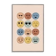 thumbnail image 1 of Stupell Industries Various Expression Smileys Novelty Painting Gray Framed Art Print Wall Art, 16 x 24, 1 of 10