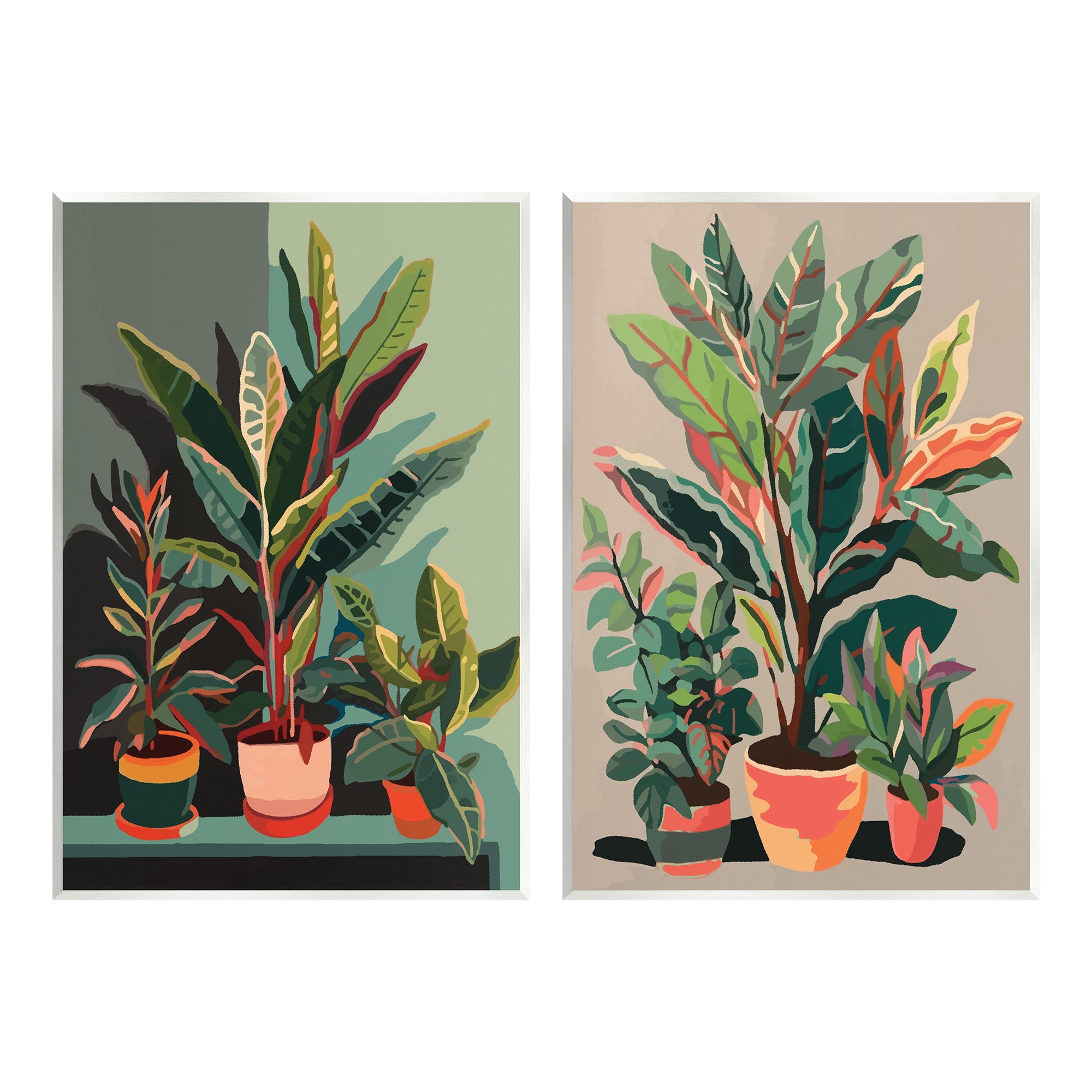 Stupell Industries Various House Plants Botanical & Floral Painting Unframed Art Print Wall Art, 13 x 19