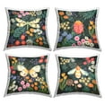 thumbnail image 1 of Stupell Industries Various Insects with Flowers 4 Piece Decorative Printed Throw Pillow Set, 18 x 18, 1 of 8