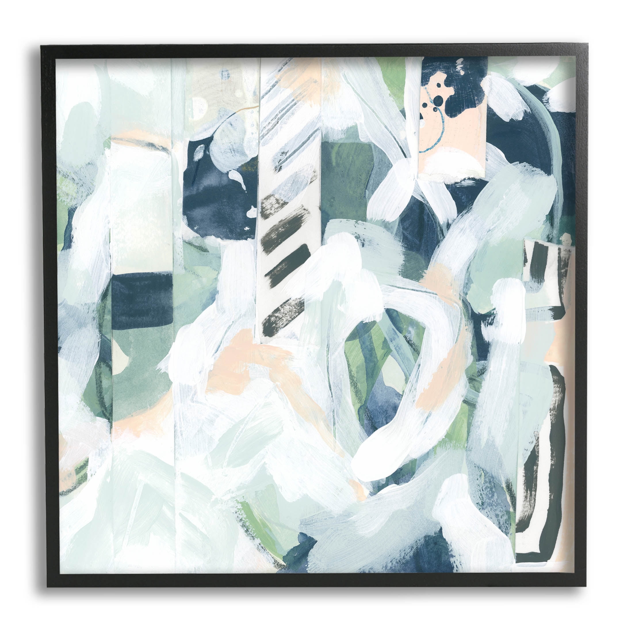 Stupell Industries Various Modern Shapes Arrangement Painting Black Framed Art Print Wall Art, Design by June Erica Vess