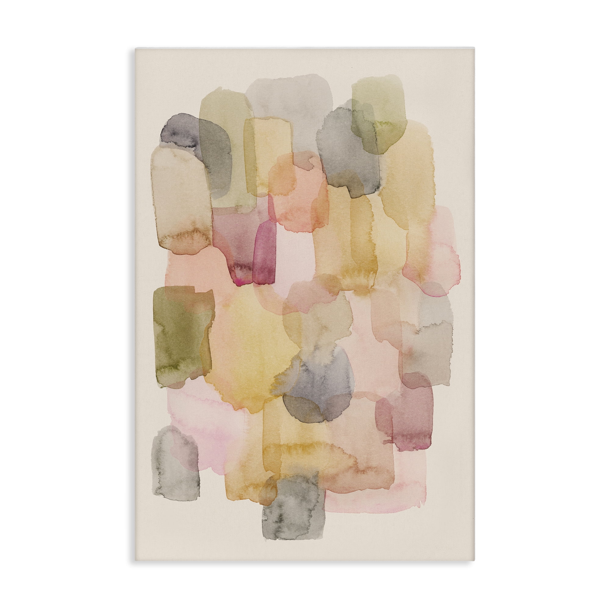 Stupell Industries Various Paint Blobs Abstract Painting Wrapped Canvas Art Print Wall Art, 24 x 36