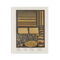 Stupell Industries Various Pasta Shapes Vintage Food & Beverage Painting Unframed Art Print Wall Art, 11 x 14