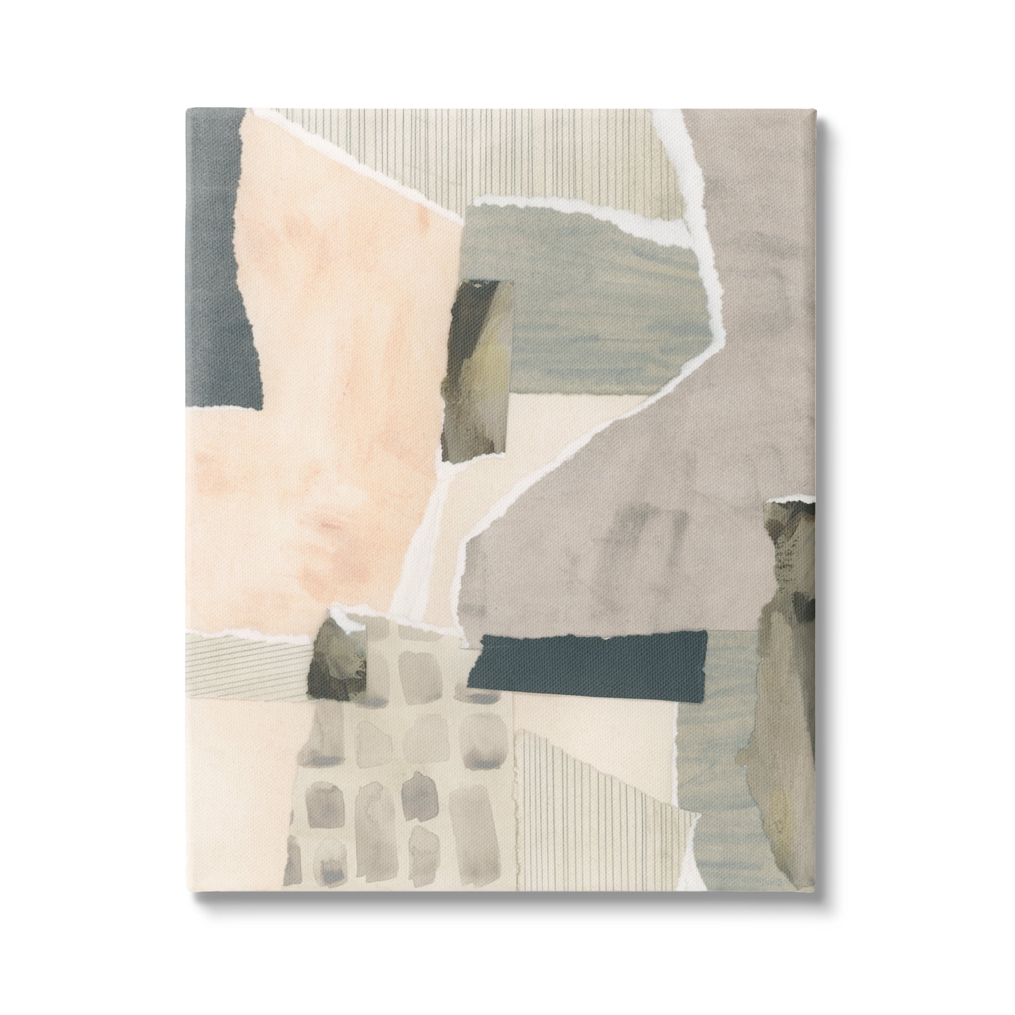 Stupell Industries Various Patterns Collage Abstract Painting Gallery Wrapped Canvas Art Print Wall Art, 36 x 48