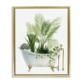 thumbnail image 1 of Various Plants Greenery Vintage Tub Gold Floating Frame Canvas Art, 17 x 21, Made In USA, 1 of 8
