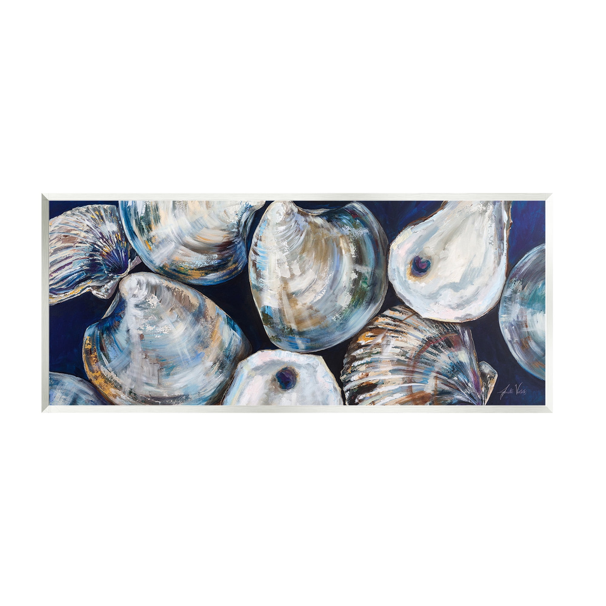 Stupell Industries Various Sea Clams Animals & Insects Painting Unframed Art Print Wall Art, 17 x 7