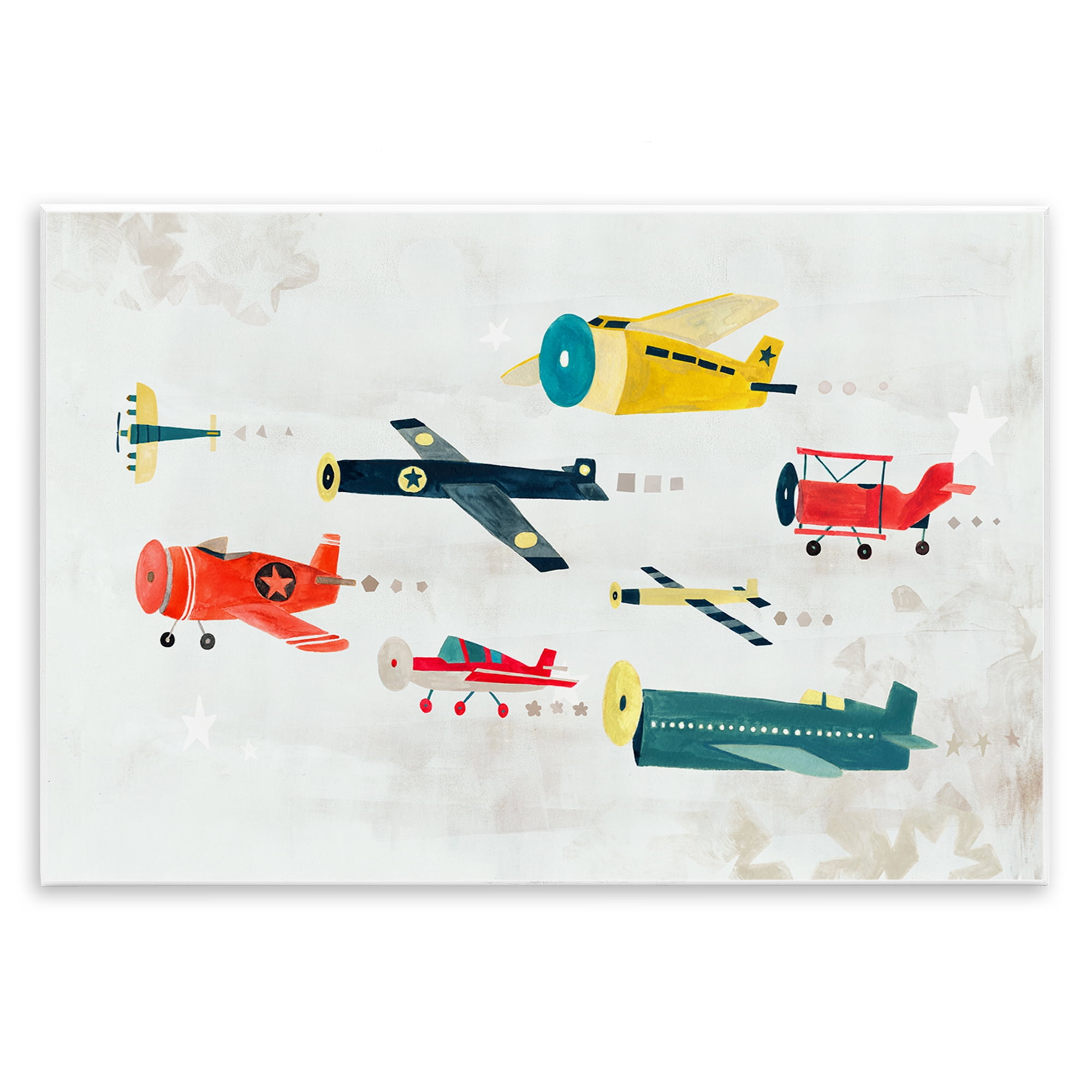 Stupell Industries Various Vintage Airplanes Transportation Painting Unframed Art Print Wall Art, 15 x 10