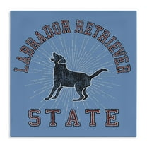 Stupell Industries Varsity Labrador State Novelty & Humor Painting Wrapped Canvas Art Print Wall Art, 17 x 17