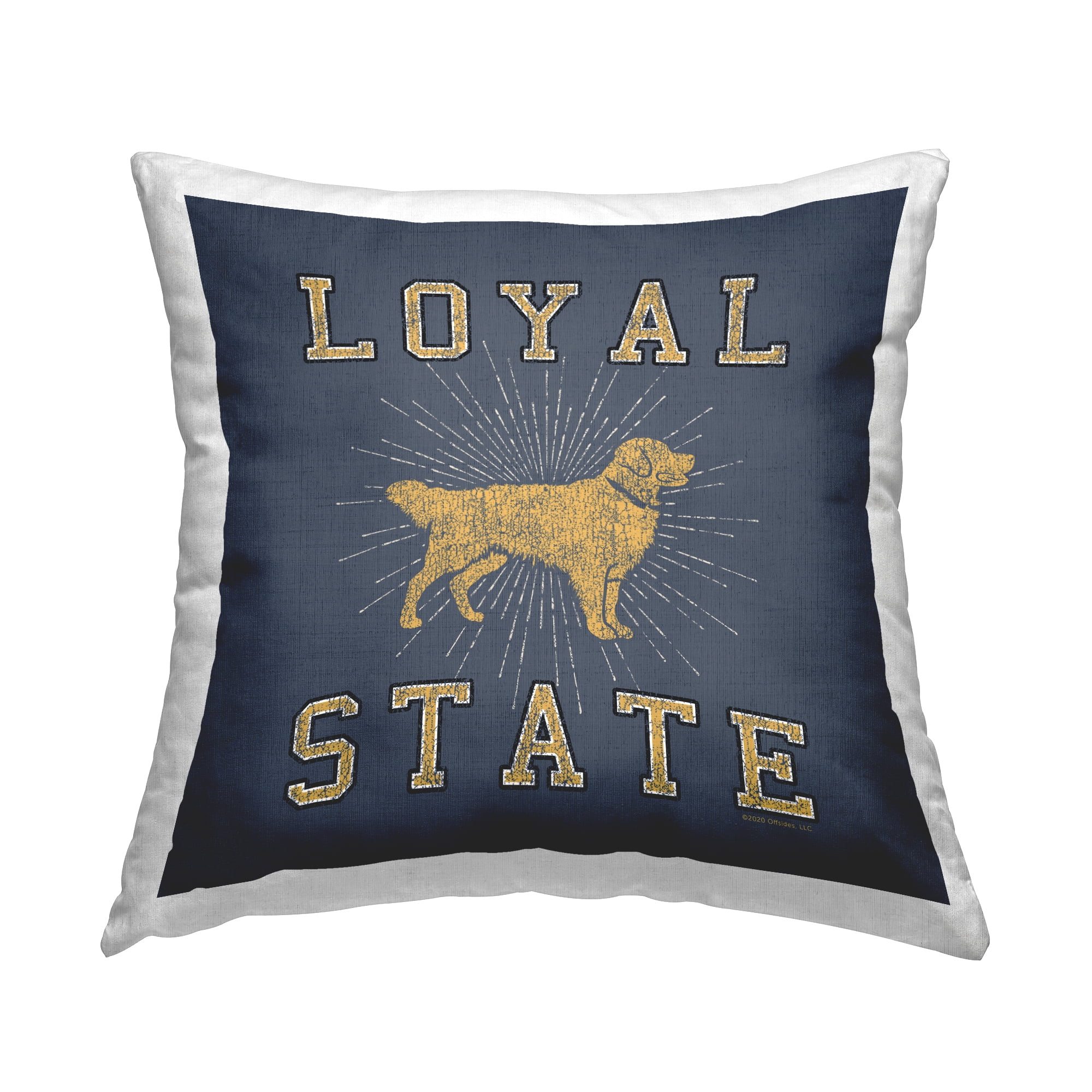 Stupell Industries Varsity Loyal State Decorative Printed Throw Pillow Design by Spirit Animals/Life Is High.