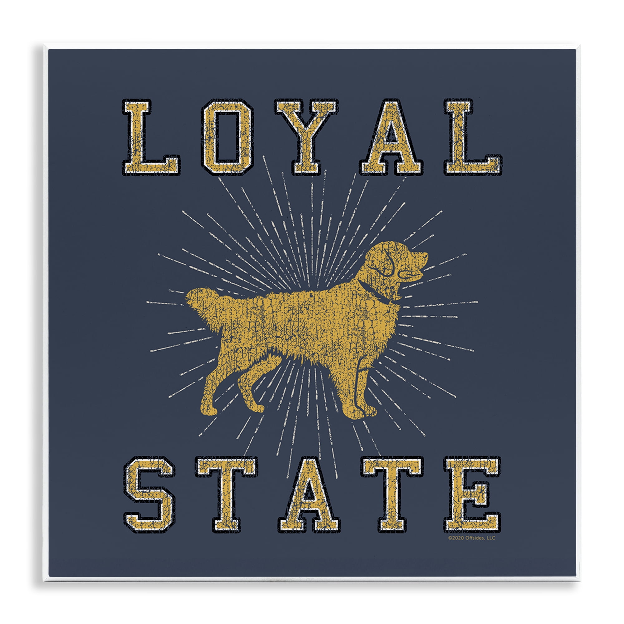 Stupell Industries Varsity Loyal State Novelty & Humor Painting Unframed Art Print Wall Art, 12 x 12