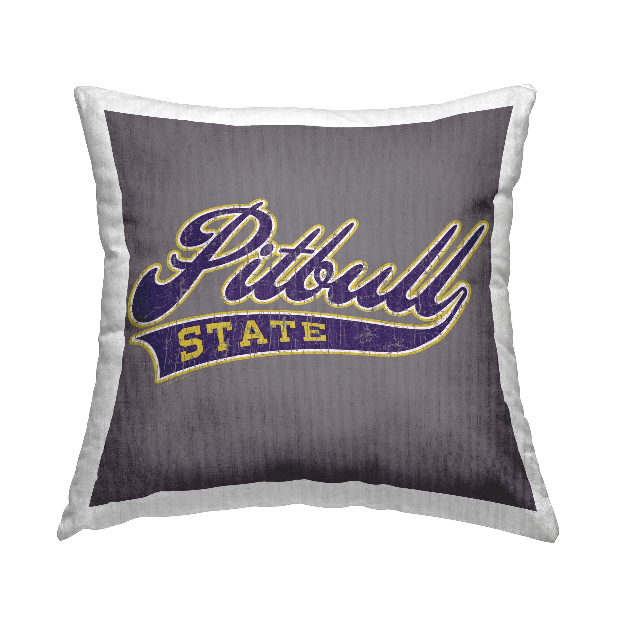 Stupell Industries Varsity Style Pitbull State Decorative Printed Throw Pillow Design by Spirit Animals/Life Is High.
