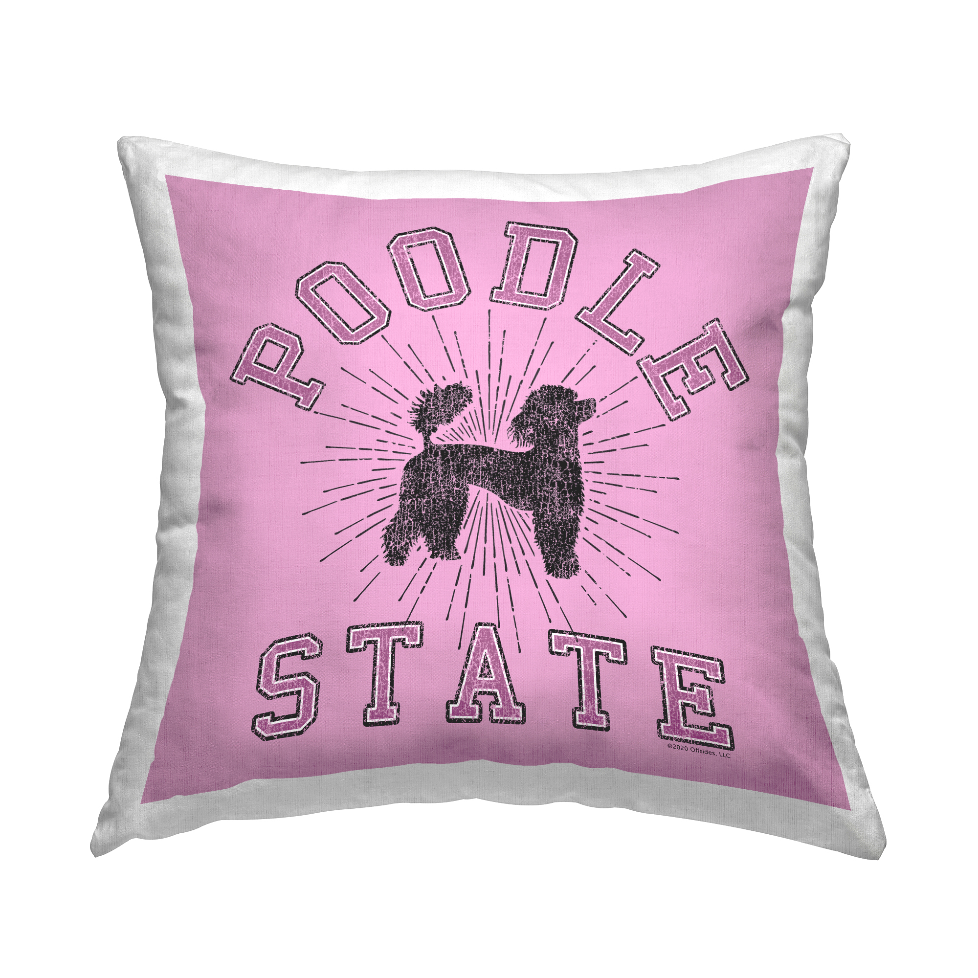 Stupell Industries Varsity Style Poodle State Decorative Printed Throw Pillow Design by Spirit Animals/Life Is High.