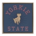 thumbnail image 1 of Stupell Industries Varsity Yorkie State Novelty & Humor Painting Brown Floater Framed Canvas Art Print Wall Art, 18 x 18, 1 of 10