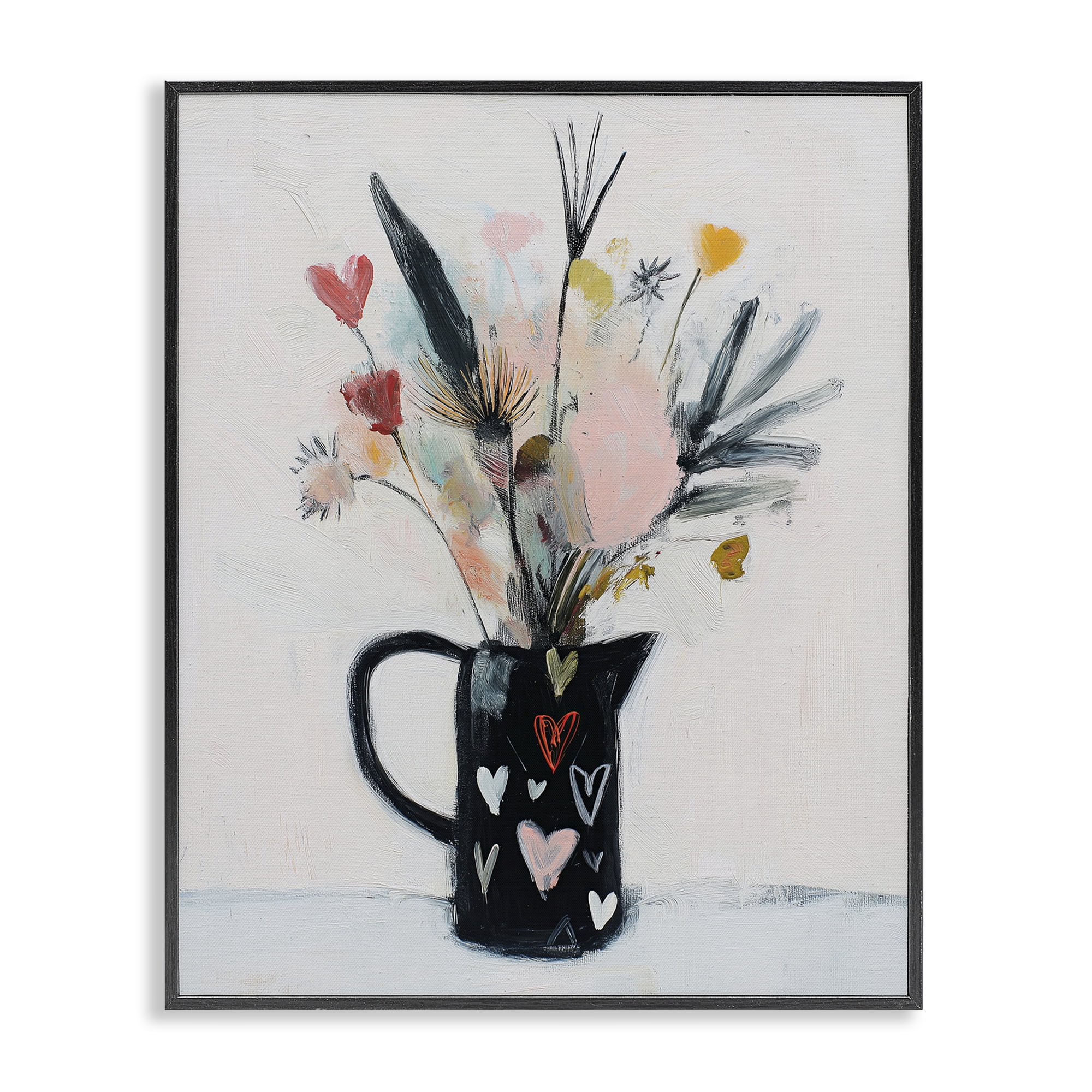 Stupell Industries Vase Of Abstract Time Black Framed Giclee Art, design by Svetlana Aleynikova