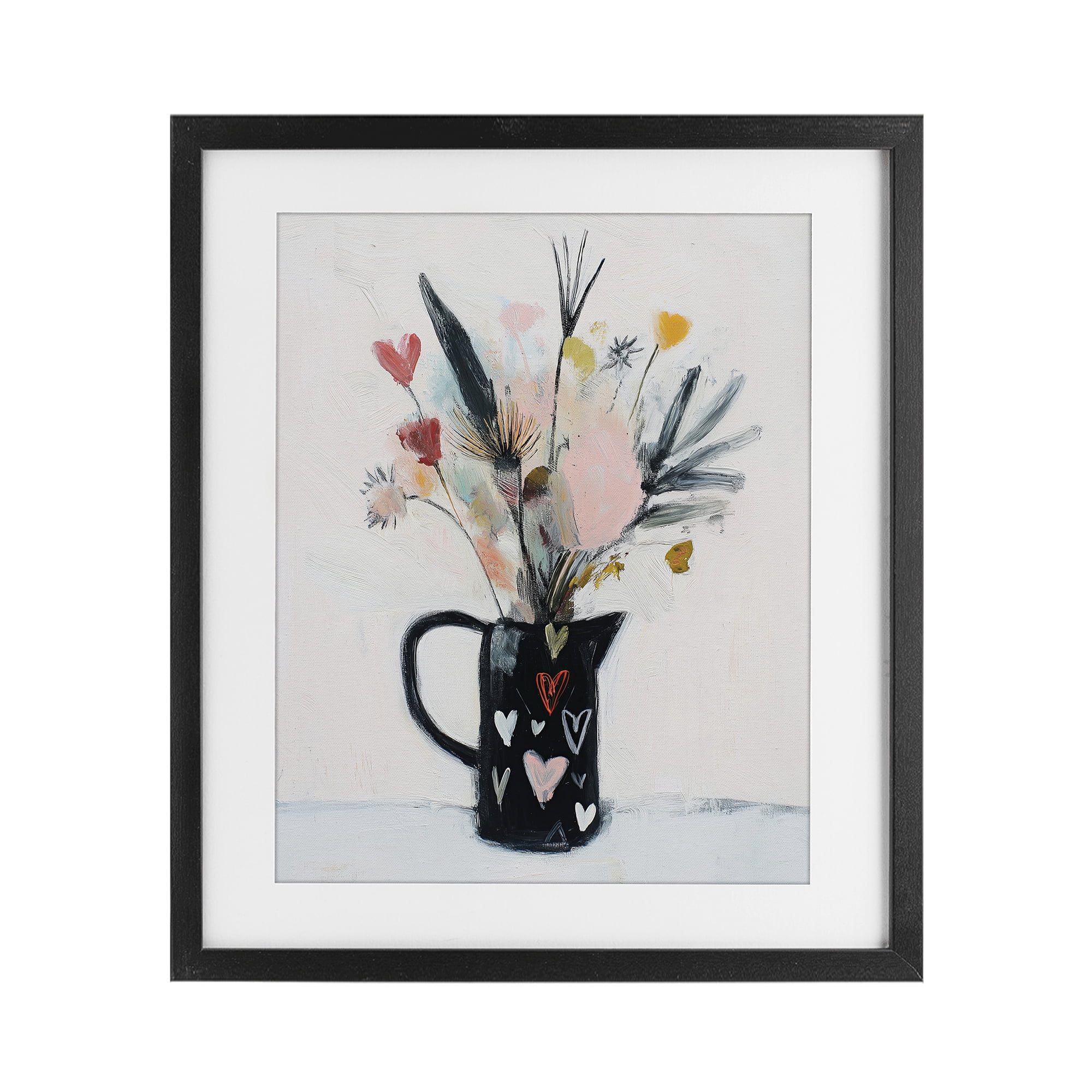 Stupell Industries Vase Of Abstract Time Black Framed Print Under Glass, design by Svetlana Aleynikova