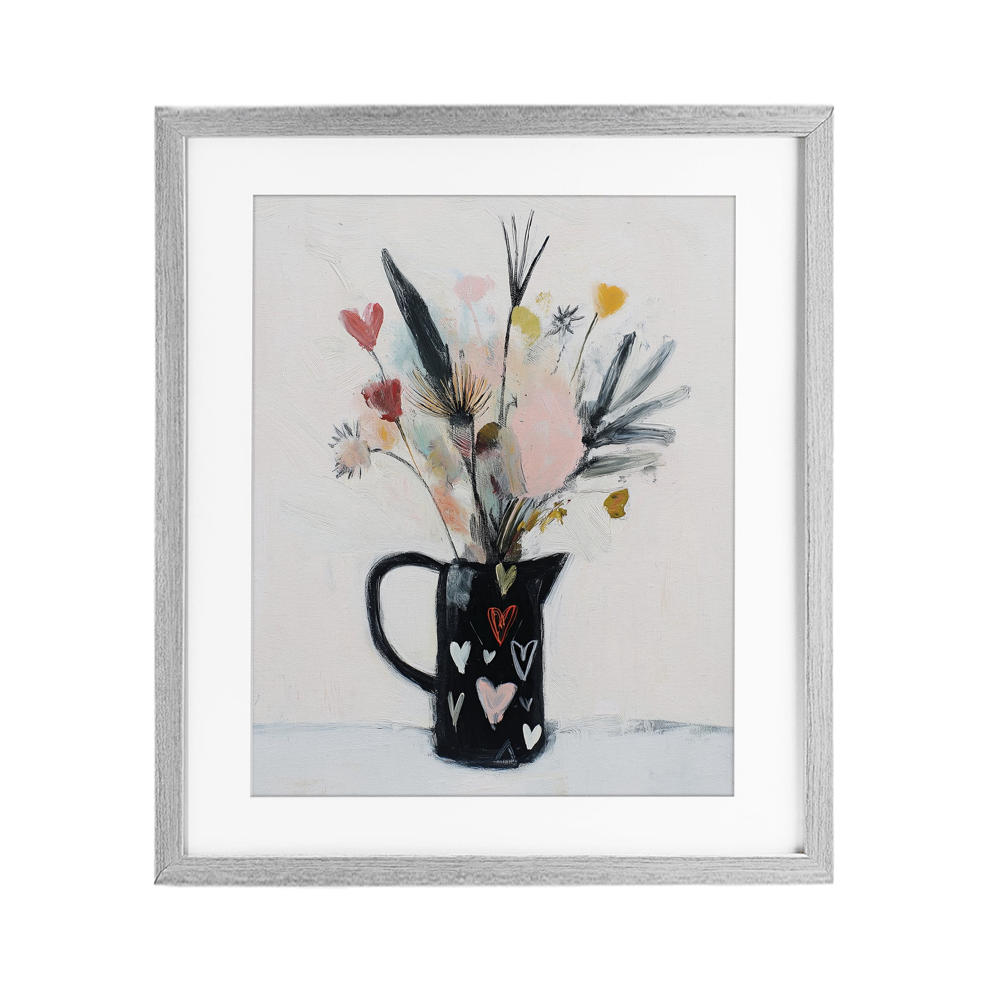 Stupell Industries Vase Of Abstract Time Gray Framed Print Under Glass, design by Svetlana Aleynikova