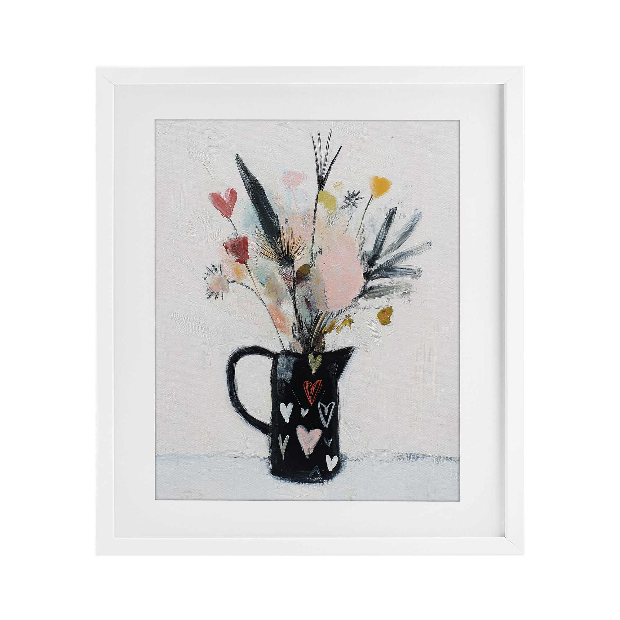 Stupell Industries Vase Of Abstract Time White Framed Print Under Glass, design by Svetlana Aleynikova