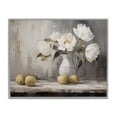 thumbnail image 1 of Stupell Industries Vase Of Peonies & Lemons Gray Framed Giclee Art design by LSR Creative Studio, 11 x 14, 1 of 8
