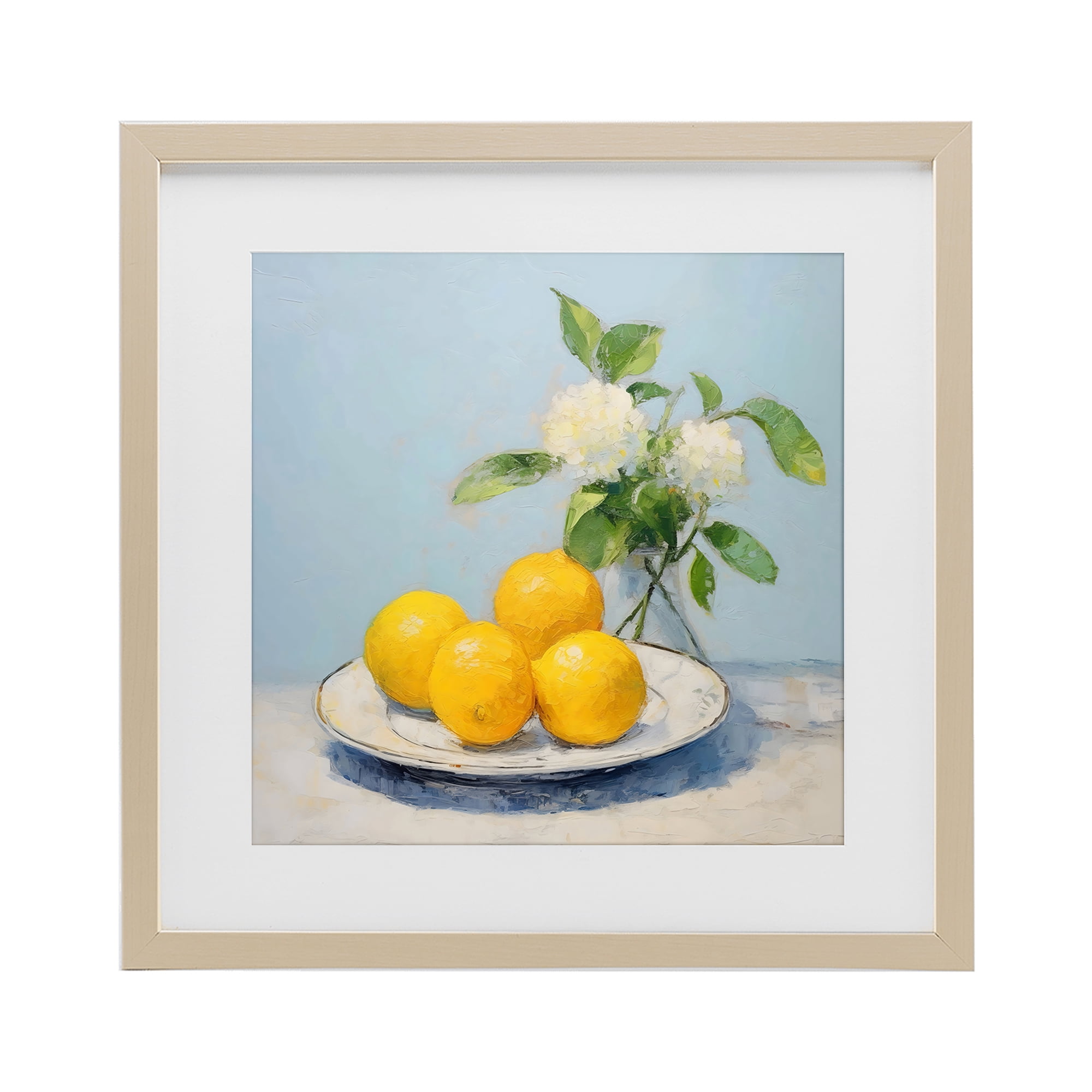 Stupell Industries Vase of Flowers and Lemons Birch Framed Print Under Glass, design by Creative Studio